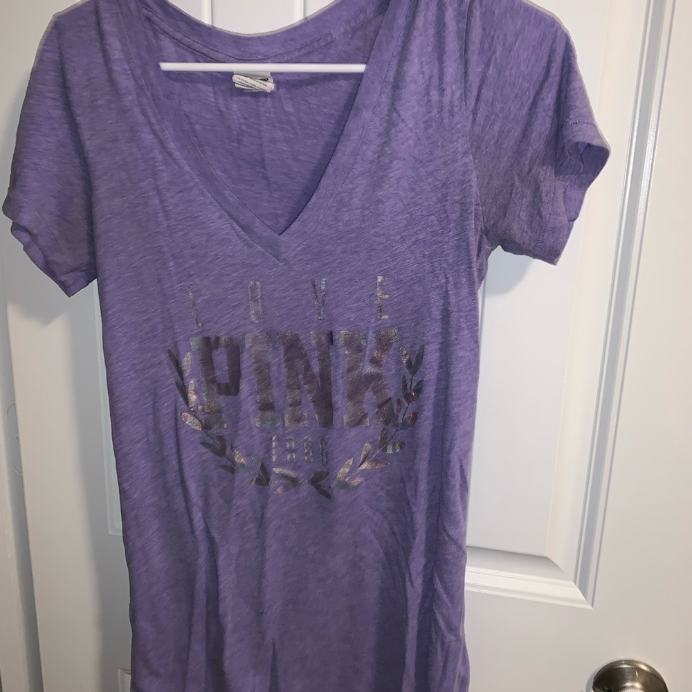 VS PINK purple love pink t shirt